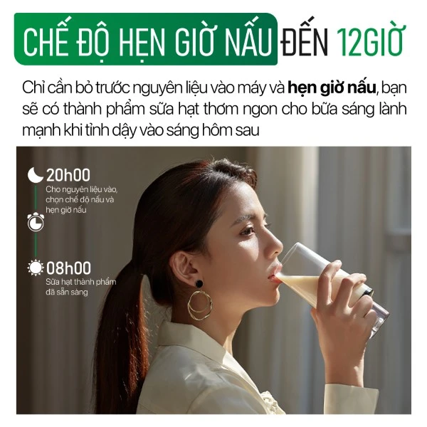 Máy Xay Sữa Hạt Tự Động 100% 2GOOD SONA I8 (1,2 Lít) - Bản Ca Nhựa